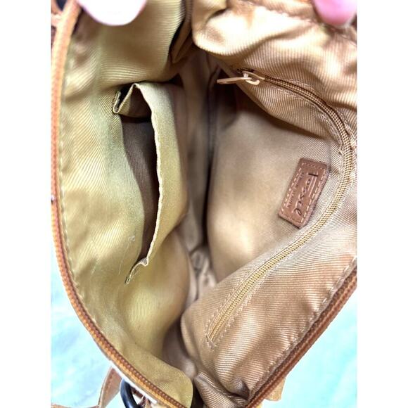 Women's Fossil Tan Leopard Print Faux Fur & Leather Mini Baguette handbag - Picture 7 of 8